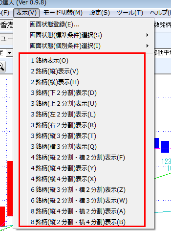 ご覧になりたい構成をクリック