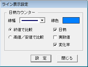 「設定」ボタンをクリック